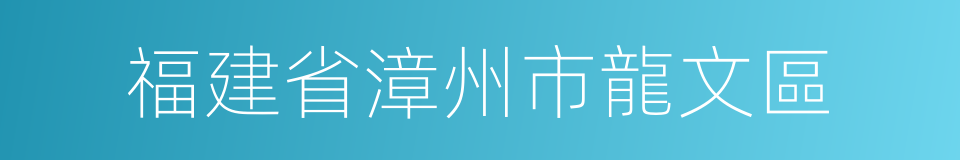 福建省漳州市龍文區的同義詞