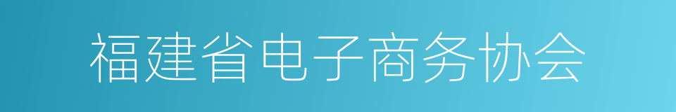 福建省电子商务协会的同义词