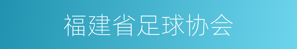 福建省足球协会的同义词