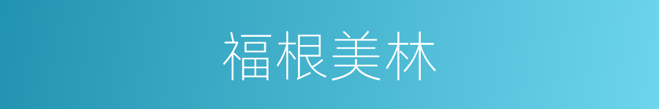 福根美林的同义词