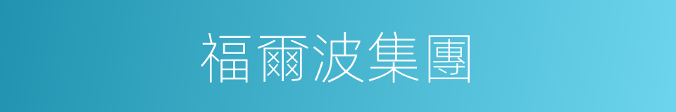福爾波集團的同義詞
