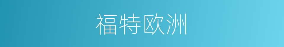 福特欧洲的同义词