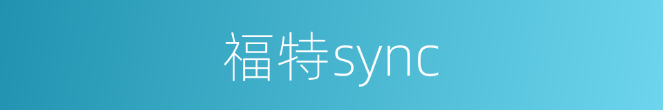 福特sync的同义词