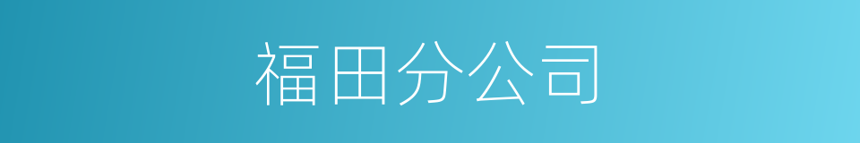 福田分公司的同义词