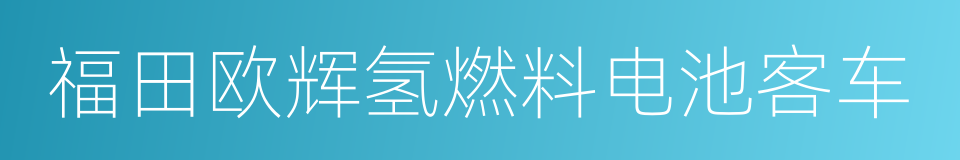 福田欧辉氢燃料电池客车的同义词