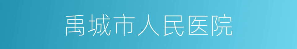 禹城市人民医院的同义词