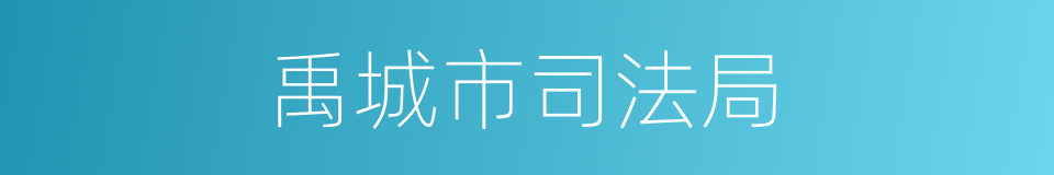 禹城市司法局的同义词