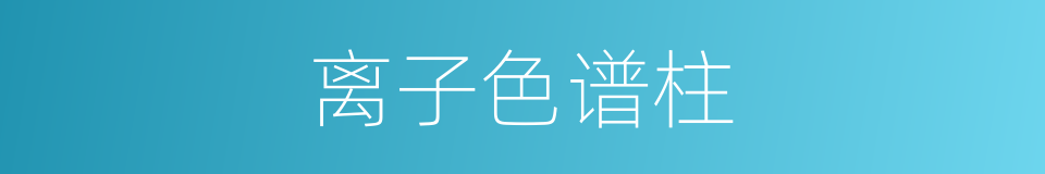 离子色谱柱的同义词