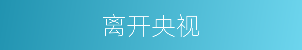 离开央视的同义词