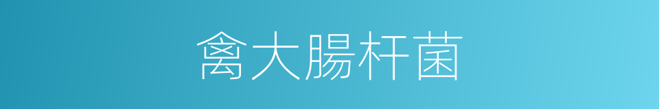 禽大腸杆菌的同義詞