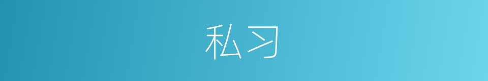 私习的同义词