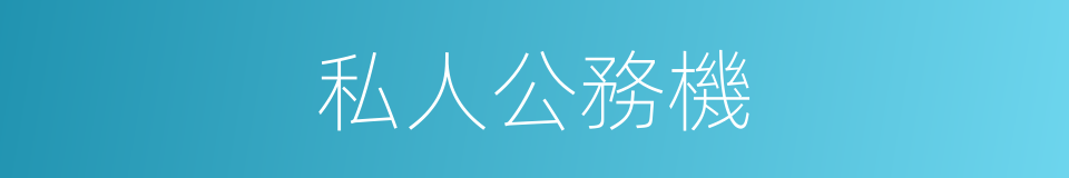 私人公務機的同義詞