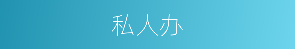 私人办的同义词