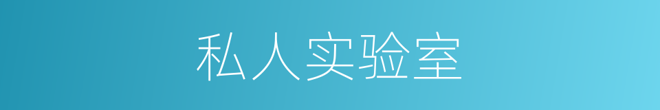 私人实验室的同义词
