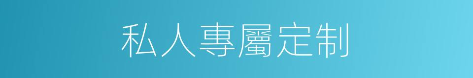 私人專屬定制的同義詞