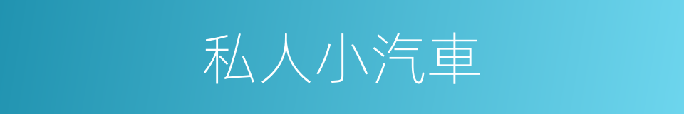私人小汽車的同義詞