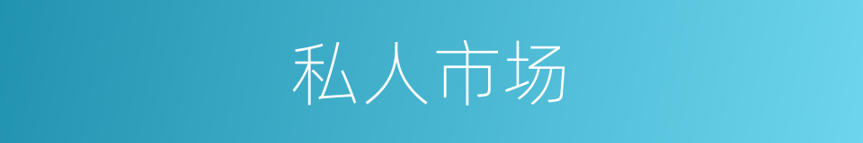 私人市场的同义词