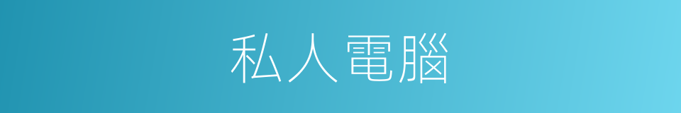 私人電腦的同義詞