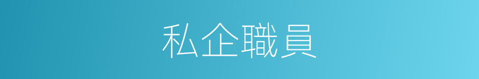 私企職員的同義詞