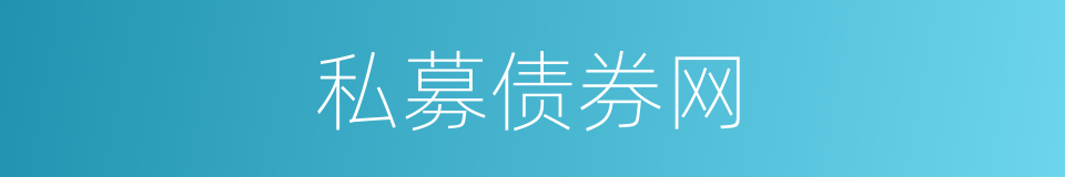 私募债券网的同义词