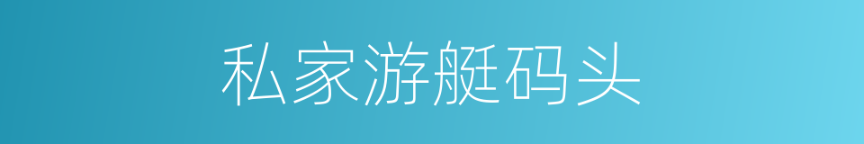 私家游艇码头的同义词