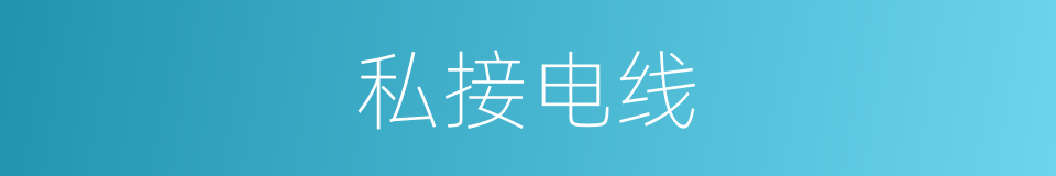 私接电线的同义词