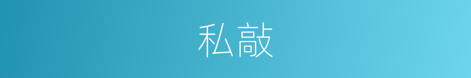 私敲的同义词