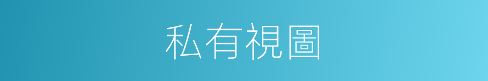 私有視圖的同義詞