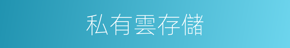 私有雲存儲的同義詞