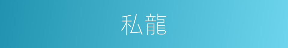 私龍的同義詞