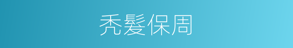 秃髮保周的同义词