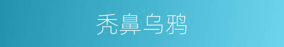 秃鼻乌鸦的同义词