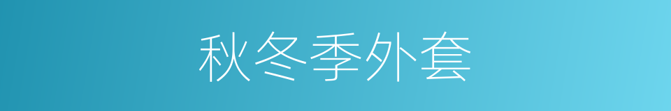 秋冬季外套的同义词