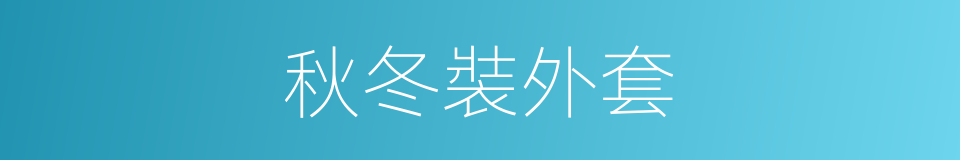 秋冬裝外套的同義詞