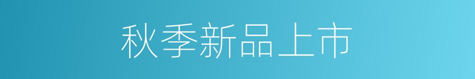 秋季新品上市的同义词