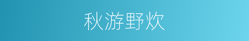 秋游野炊的同义词