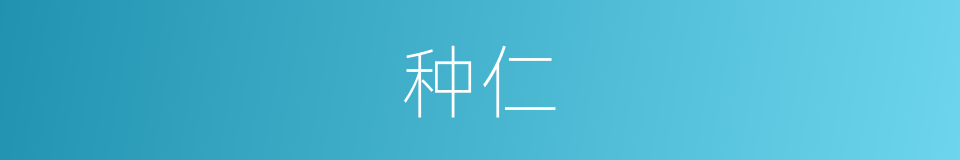 种仁的意思