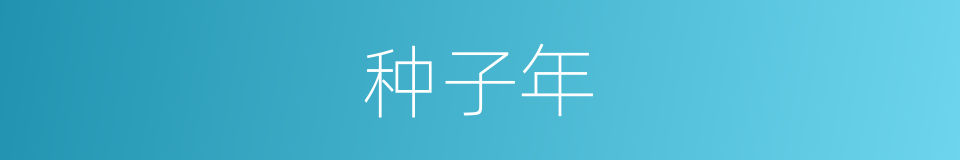 种子年的同义词