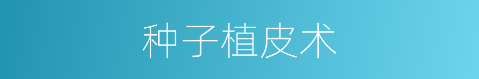 种子植皮术的同义词