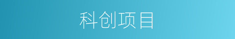 科创项目的同义词