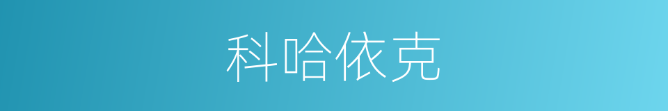 科哈依克的同义词