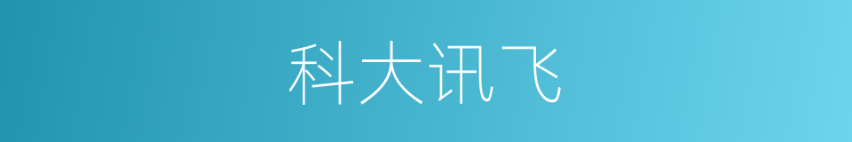 科大讯飞的意思