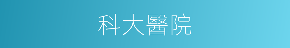 科大醫院的同義詞