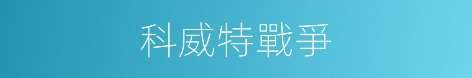 科威特戰爭的同義詞