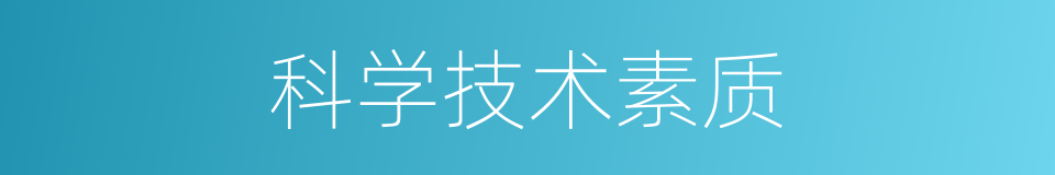 科学技术素质的同义词