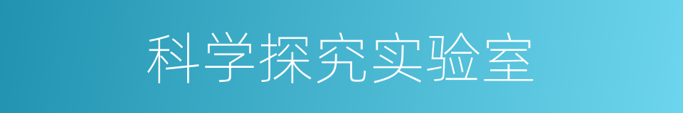 科学探究实验室的同义词