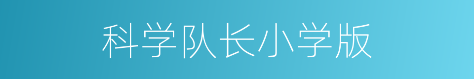 科学队长小学版的同义词