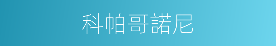 科帕哥諾尼的同義詞