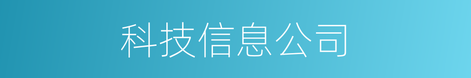 科技信息公司的同义词