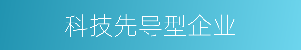 科技先导型企业的同义词
